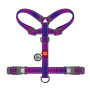 Шлея для собак Н-подібна світловідбивна WAUDOG Nylon Mono колір "Фіолетовий"