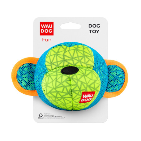 Мягкая игрушка Обезьяна WAUDOG Fun с пищалкой голубая для собак WAUDOG