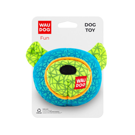 Мягкая игрушка WAUDOG Fun Медведь с пищалкой голубая для собак WAUDOG