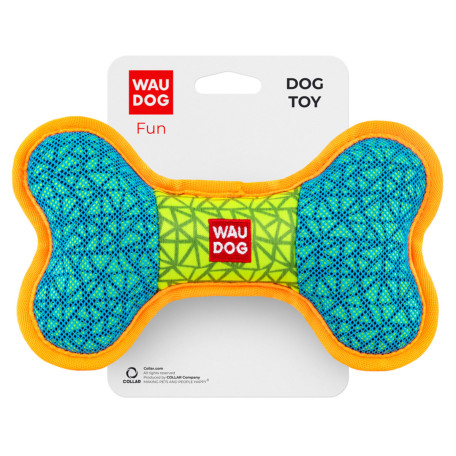Игрушка-кость WAUDOG Fun с пищалкой голубая для собак WAUDOG