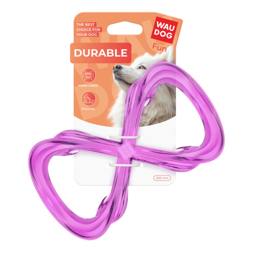 Іграшка Вісімка WAUDOG Fun Durable з термопластичної гуми фіолетова для собак WAUDOG