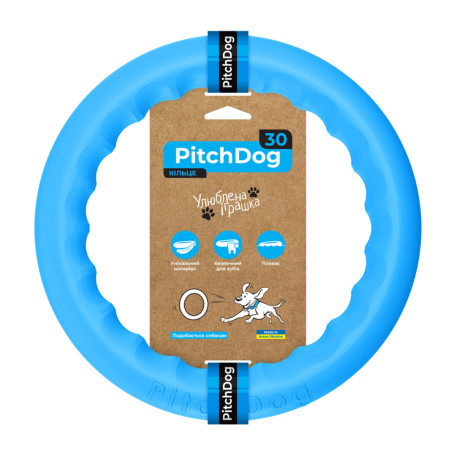 Тренировочное кольцо PitchDog голубое для собак WAUDOG