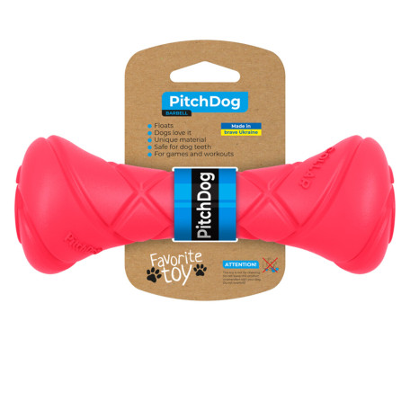 Ігрова гантель PitchDog рожева для собак WAUDOG