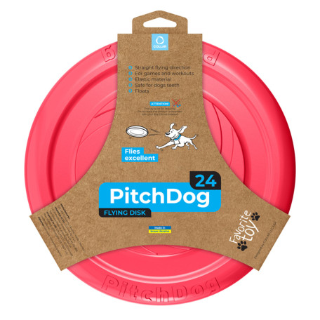 Игровая тарелка PitchDog розовая для собак WAUDOG