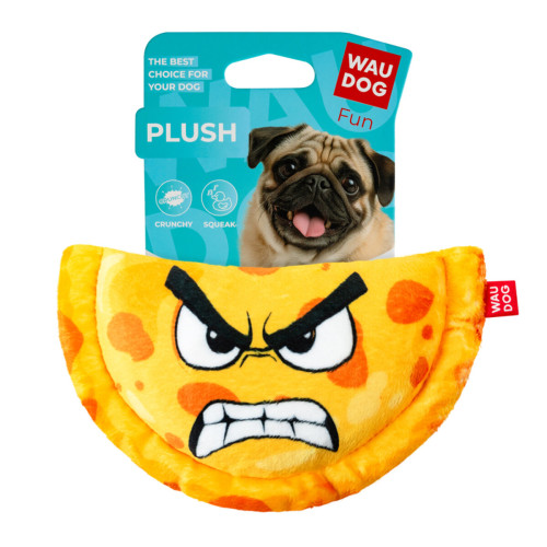 М'яка іграшка WAUDOG Fun Plush Чебурек з пищалкою та хрускотом для собак