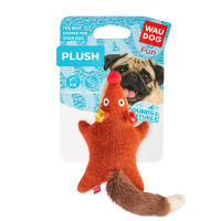 М'яка іграшка для собак WAUDOG Fun Plush «Лисиця» з пищалкою, трикотаж