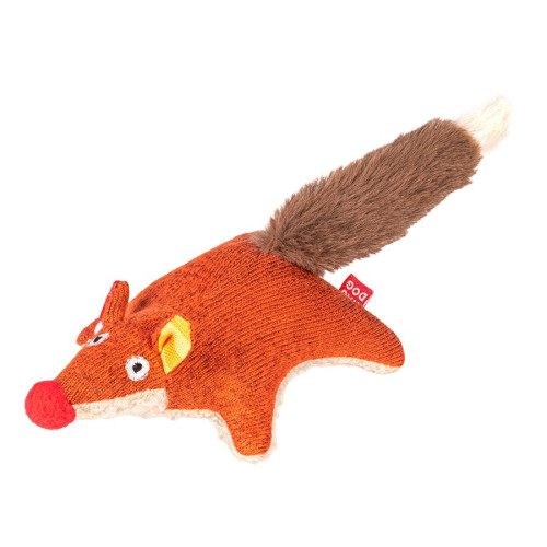 М'яка іграшка для собак WAUDOG Fun Plush «Лисиця» з пищалкою, трикотаж - фото 2