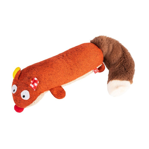 М'яка іграшка для собак WAUDOG Fun Plush «Лисиця» з пищалкою, трикотаж - фото 6
