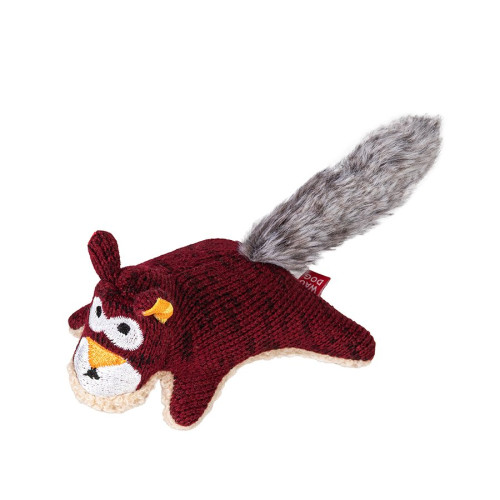 М'яка іграшка для собак WAUDOG Fun Plush «Білка» з пищалкою, трикотаж - фото 2