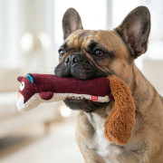 М'яка іграшка для собак WAUDOG Fun Plush «Білка» з пищалкою, трикотаж - фото 7