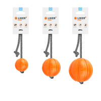 М'ячик ЛАЙКЕР Корд на шнурі помаранчевий для собак WAUDOG