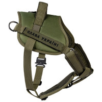 Шлея тактична для собак WAUDOG PRO з металевим фастексом Хакі