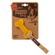 Жувальна іграшка Маленька кістка GiGwi Gum Gum з джутом помаранчева для собак WAUDOG - фото 2