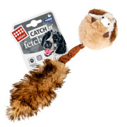 Мягкая игрушка Барсук GiGwi Catch&fetch с пищалками для собак WAUDOG - фото 2