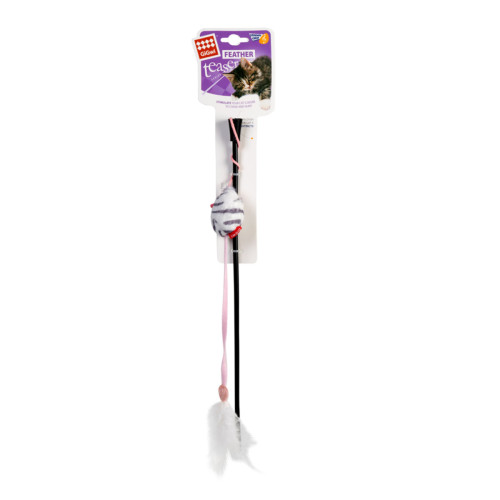 Іграшка-дражнилка GiGwi Teaser на стеку з мишкою та звуковим ефектом для собак WAUDOG