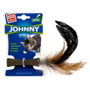 Игрушка с кошачьей мятой GiGwi Johnny Stick с пером коричневая для собак WAUDOG - фото 2