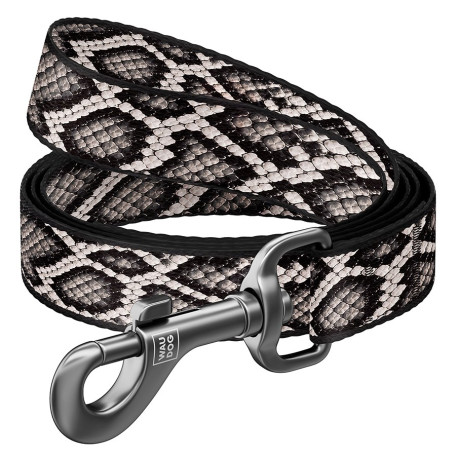 Поводок для собак нейлоновый WAUDOG Nylon, рисунок "Змея", длина 122-300 см