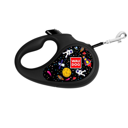 Повідець-рулетка для собак WAUDOG R-leash, малюнок «NASA», світловідбивна стрічка - фото 3