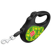 Повідець-рулетка для собак WAUDOG R-leash, малюнок «Авокадо», світловідбивна стрічка - фото 5