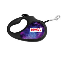Повідець-рулетка для собак WAUDOG R-leash, малюнок «NASA21», світловідбивна стрічка