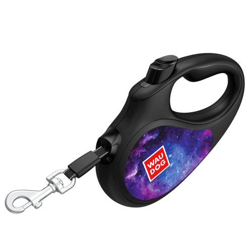 Повідець-рулетка для собак WAUDOG R-leash, малюнок «NASA21», світловідбивна стрічка - фото 4