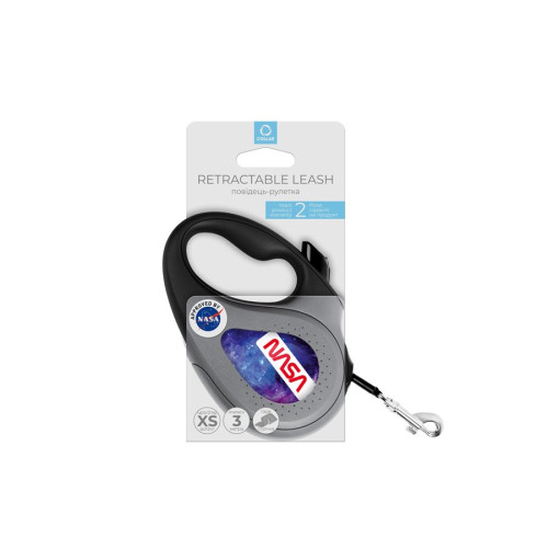 Повідець-рулетка для собак WAUDOG R-leash, малюнок «NASA21», світловідбивна стрічка - фото 8