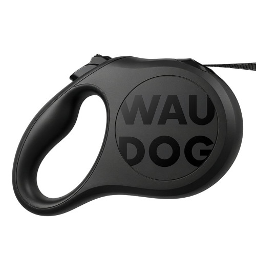 Поводок-рулетка для собак WAUDOG R-leash Monochrome, черная, светоотражающая лента - фото 4
