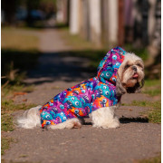 Дощовик-накидка для собак WAUDOG Clothes з капюшоном, малюнок «Зубасті монстри» - фото 6