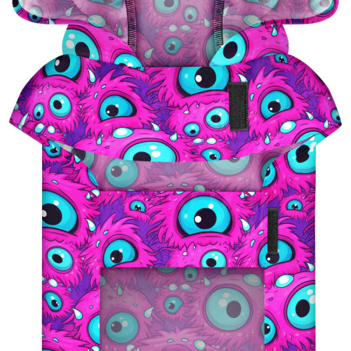 Дощовик-накидка для собак WAUDOG Clothes з капюшоном, малюнок «Око монстра»