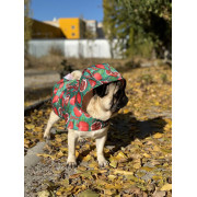 Дощовик-накидка для собак WAUDOG Clothes з капюшоном, малюнок «Гранати» - фото 6