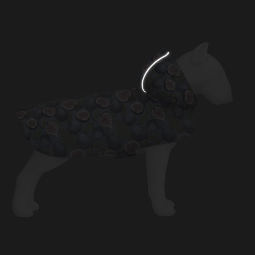 Дощовик-накидка для собак WAUDOG Clothes з капюшоном, малюнок «Інжир»