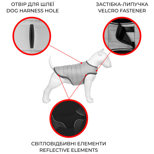 Курточка-накидка для собак WAUDOG Clothes, рисунок «NASA21»
