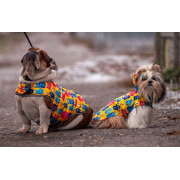 Курточка-накидка для собак WAUDOG Clothes, малюнок «Мохнаті монстри» - фото 7