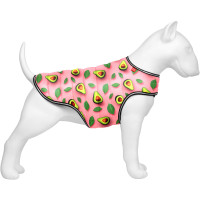 Курточка-накидка для собак WAUDOG Clothes, малюнок «Авокадо на рожевому»