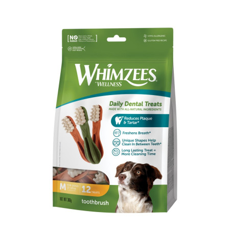Ласощі Whimzees Toothbrush д/собак у формі зубної щітки M 12 шт