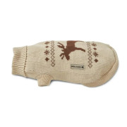 Вязаный свитер для собаки Wolters Moose с узором Лось, бежевый - фото 2