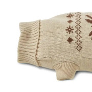 Вязаный свитер для собаки Wolters Moose с узором Лось, бежевый - фото 4
