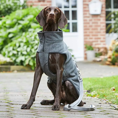 Флісова куртка для собак демісезонна Wolters Casual сіра