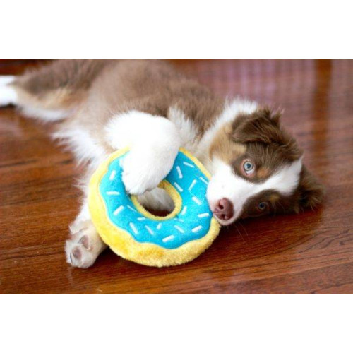 М'яка іграшка Пончик Donutz Blueberry з пищалкою чорнична для собак ZippyPaws