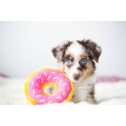 М'яка іграшка Donutz Strawberry у формі пончика рожева з пищалкою для собак ZippyPaws - фото 5