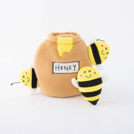Мягкая игрушка Zippy Burrow Honey Pot с пчелами и пищалками разноцветная для собак ZippyPaws