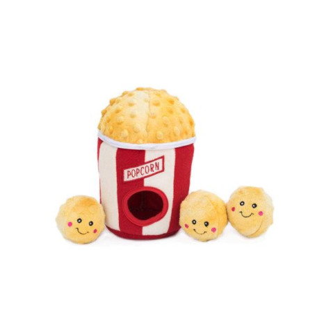 Мягкая игрушка-головоломка Zippy Burrow Popcorn Bucket с пищалками разноцветная для собак ZippyPaws