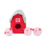 Мягкая игрушка Zippy Burrow Pig Barn со свинками и пищалкой для собак ZippyPaws - фото 2