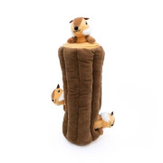 М'яка іграшка-головоломка Zippy Burrow Log with 3 chipmunks з пищалками коричнева для собак ZippyPaws - фото 3