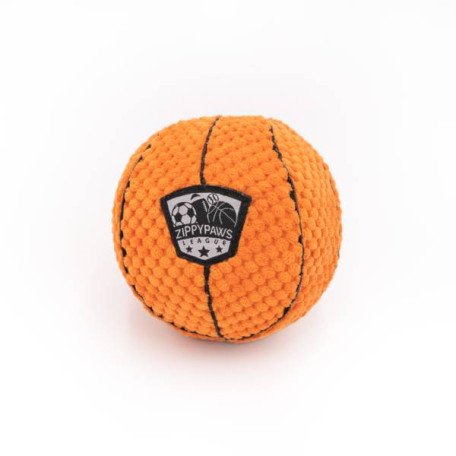 Мягкая игрушка SportsBallz Basketball оранжевая с пищалкой для собак ZippyPaws