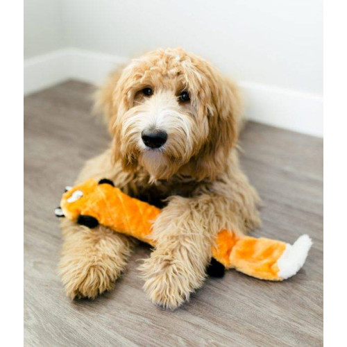 М'яка іграшка ZippyPaws Jigglerz Fox з пищалкою помаранчева для собак ZippyPaws