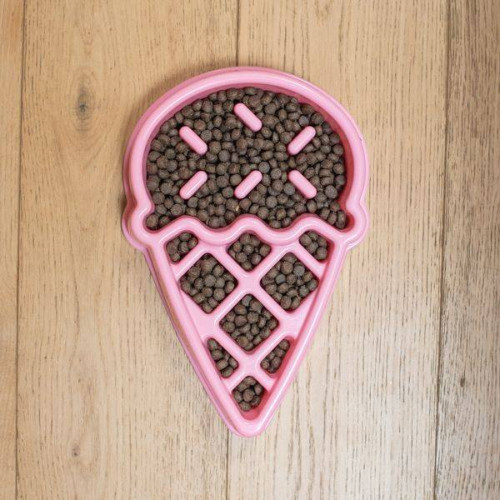 Миска-слоуфидер для собак ZippyPaws Happy Bowls Ice Cream, розовая