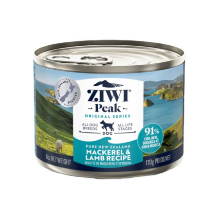Вологий корм ZIWI Peak Original Series Скумбрія та Ягня для собак 170 г / 390 г