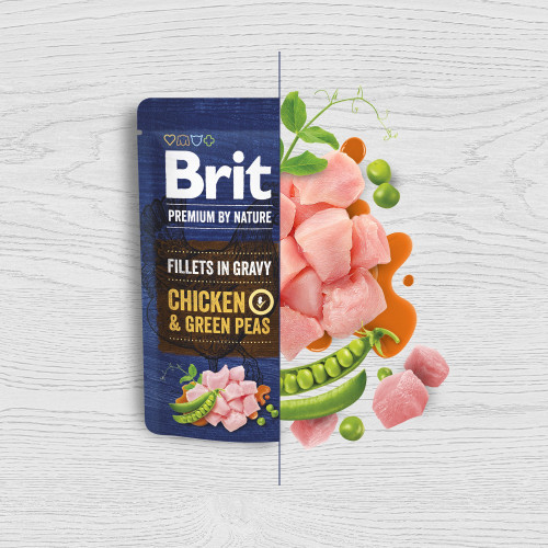 Корм влажный Brit Premium Fillets in Gravy Multipack д/собак мелких пород филе в соусі Мультипак 12 шт х 85 г