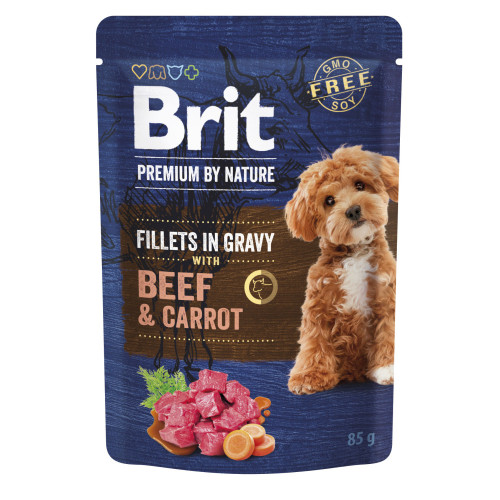 Корм влажный Brit Premium Fillets in Gravy Multipack д/собак мелких пород филе в соусі Мультипак 12 шт х 85 г